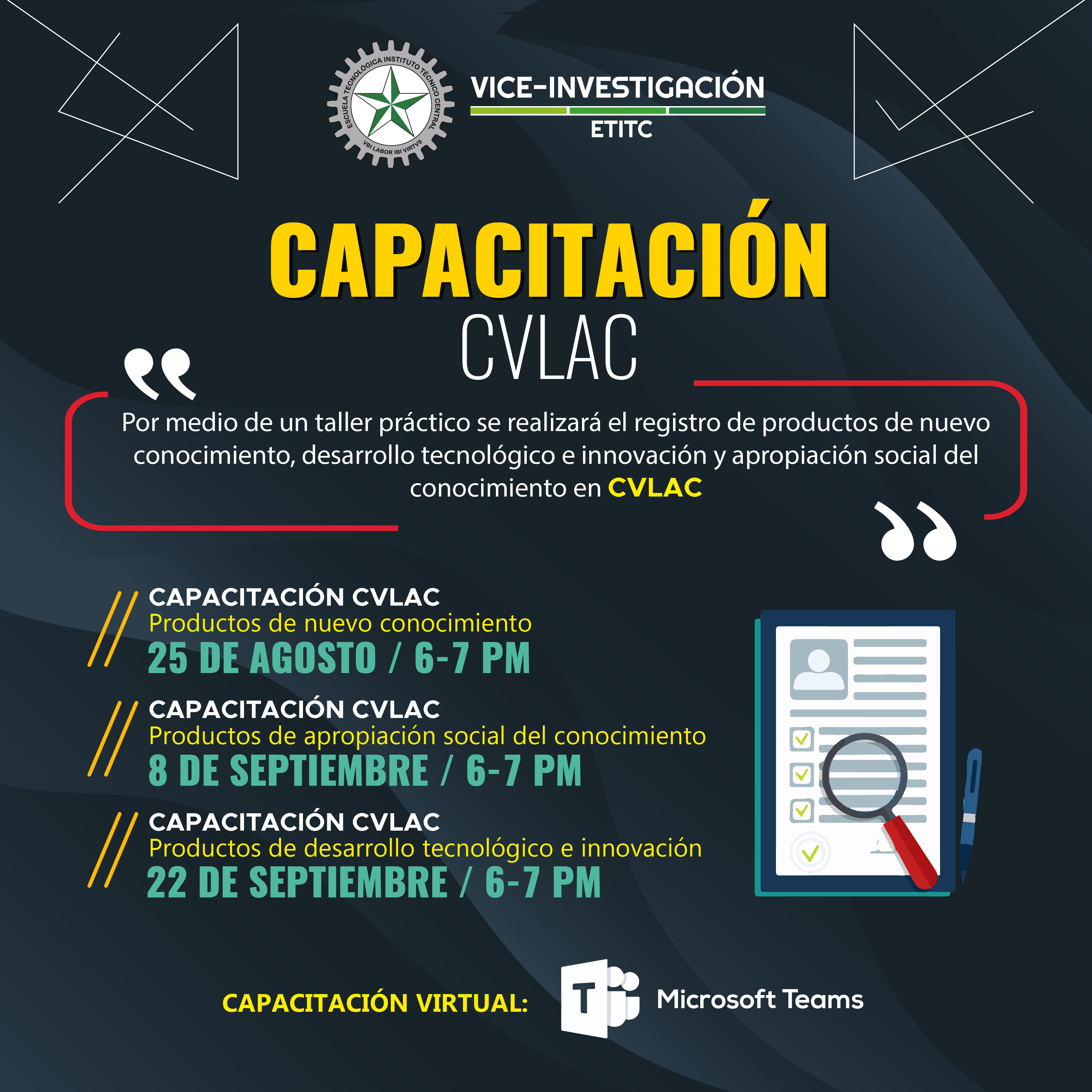 Capacitación CvLAC