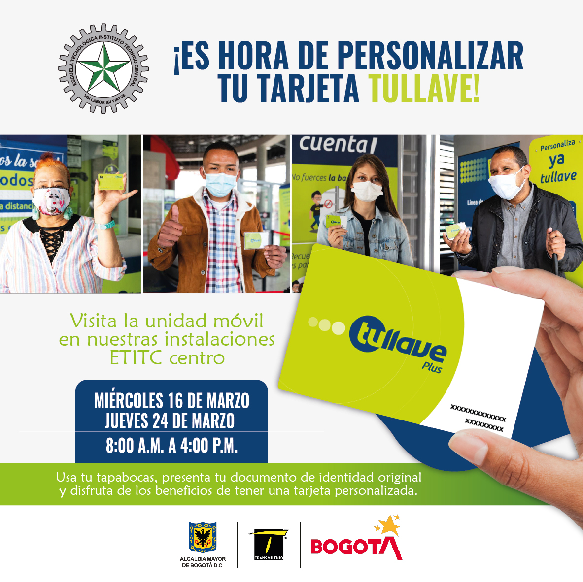 Jornada de Personalización de tarjetas TuLlave